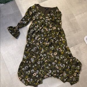Floral Green Dress